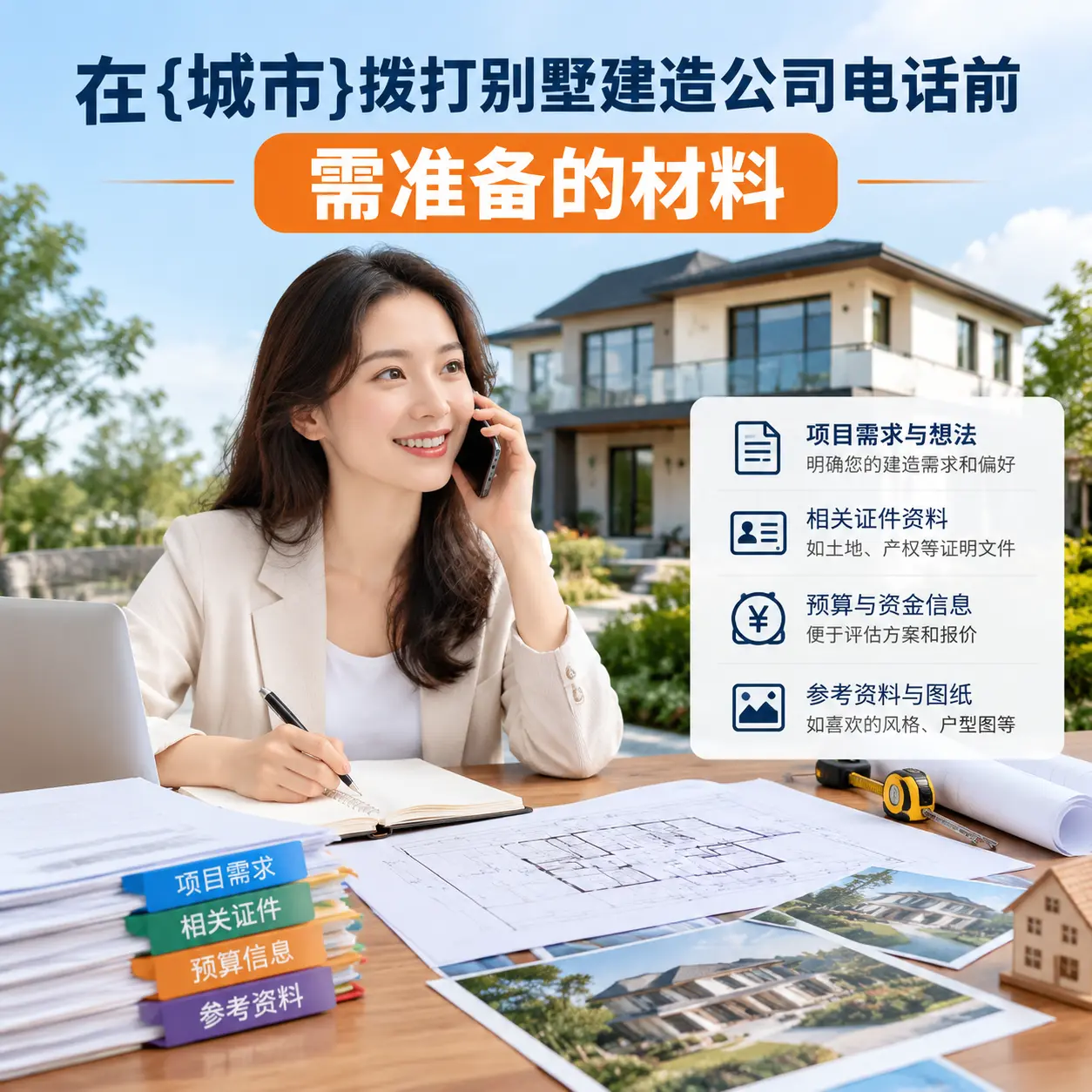 在独山拨打别墅建造公司电话前需准备的材料